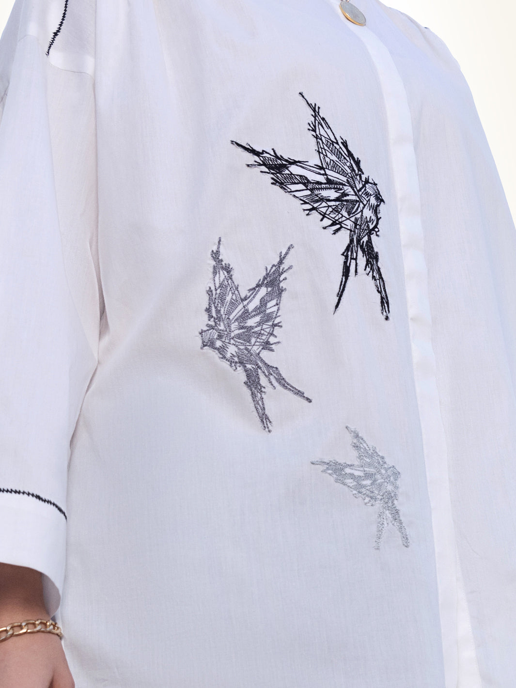 White Cambric Tunic - AL-LK-886