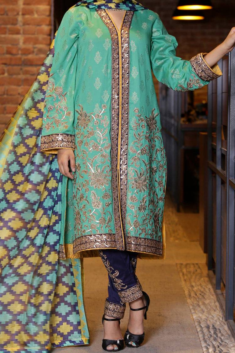 Green 3 Piece Unstitched - AL-LS-UN-169