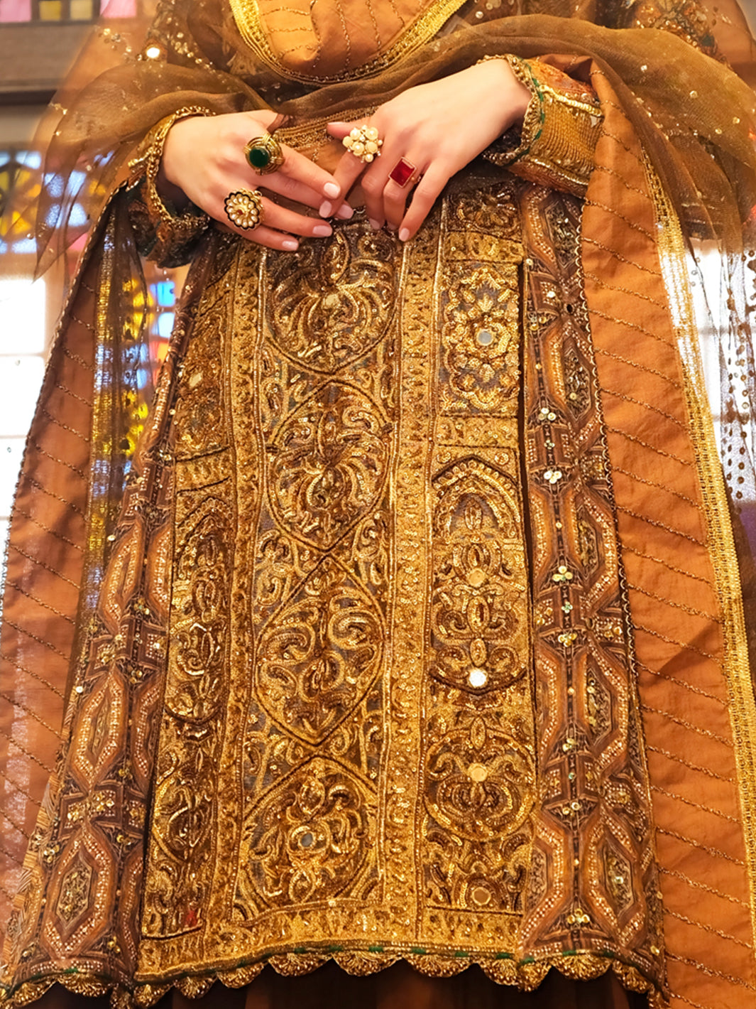 Golden Viscose 3 Piece Formal Suit - LS-250