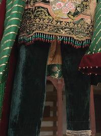 Golden Khaddi Net 3 Piece Formal Suit - LS-274