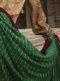 Golden Khaddi Net 3 Piece Formal Suit - LS-274