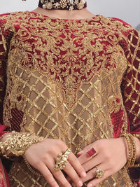 Gold Velvet 3 Piece Formal Suit - LS-275