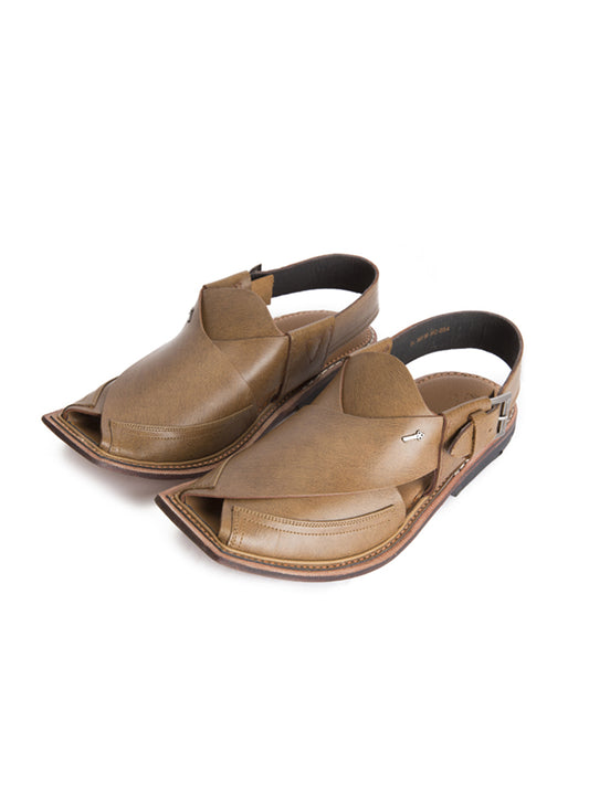 Brown Peshawari Chappal - MFW-HC-054