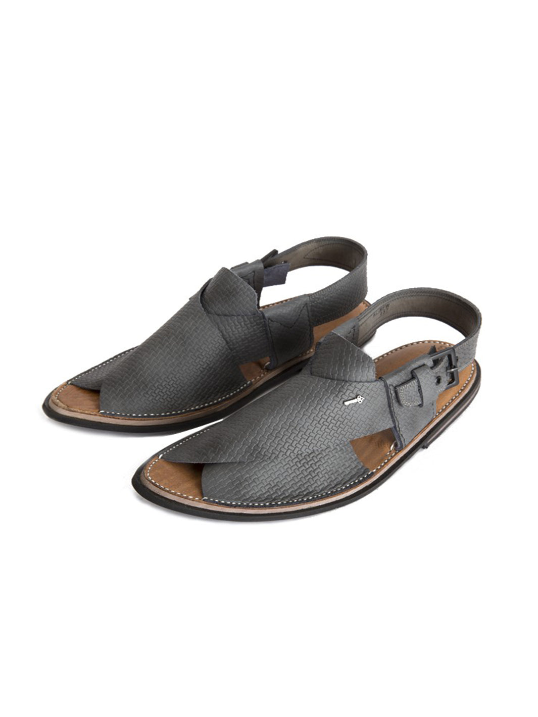 Grey Peshawari Chappal - MFW-HC-057