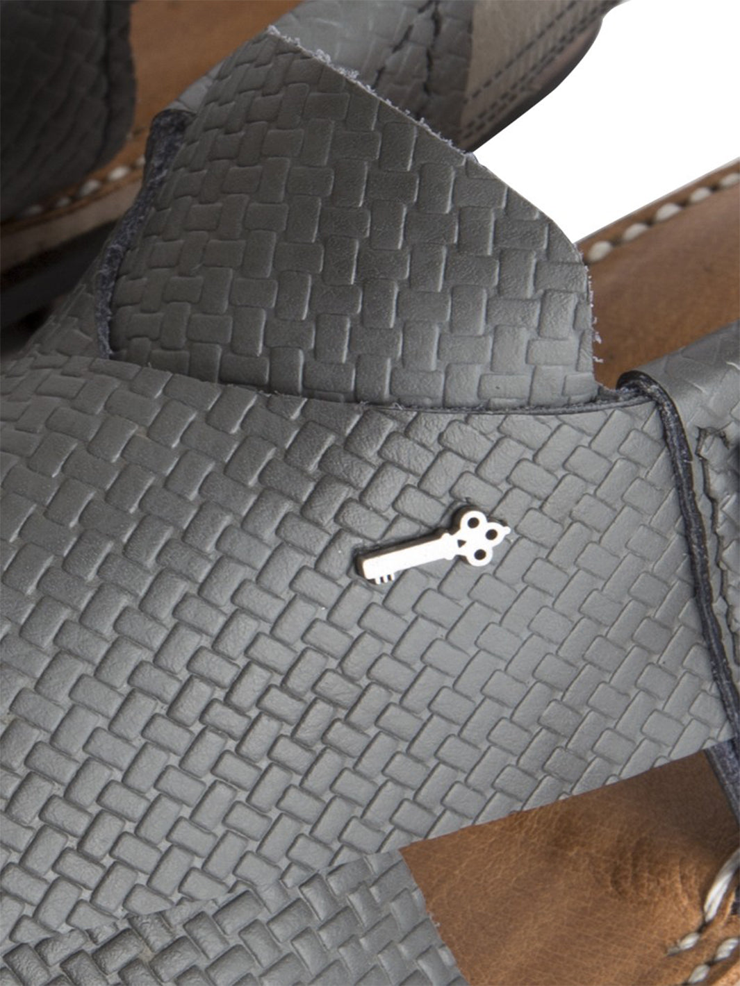 Grey Peshawari Chappal - MFW-HC-057