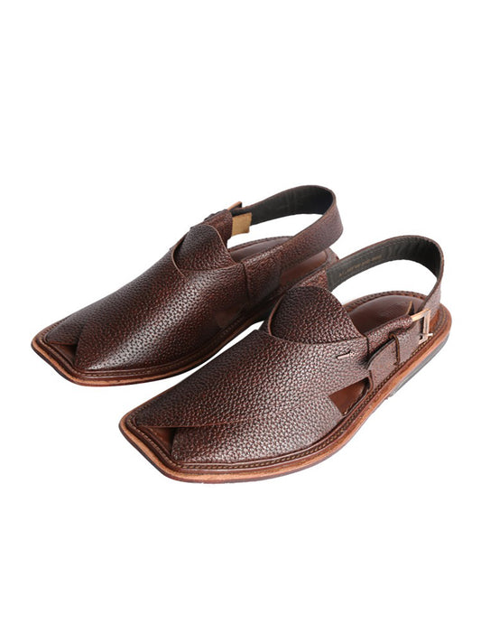 Brown Peshawari Chappal - MFW-HC-068