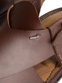 Burgundy Peshawari Chappal - AL-MFW-HC-087
