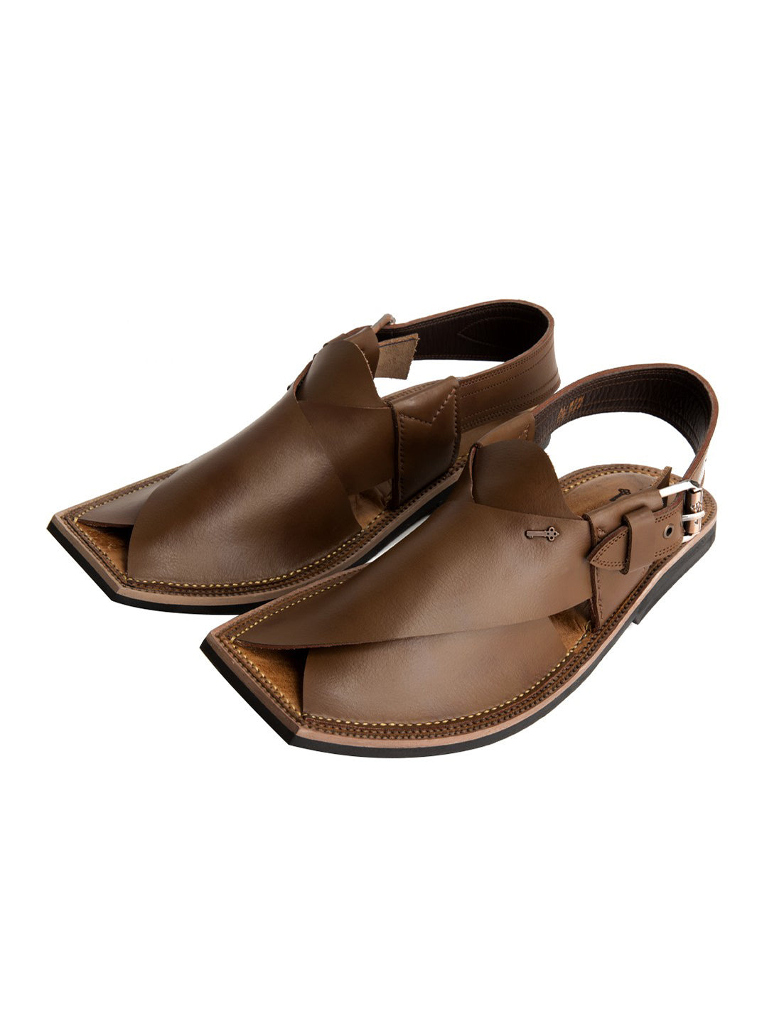 Brown Peshawari Chappal - AL-MFW-HC-088