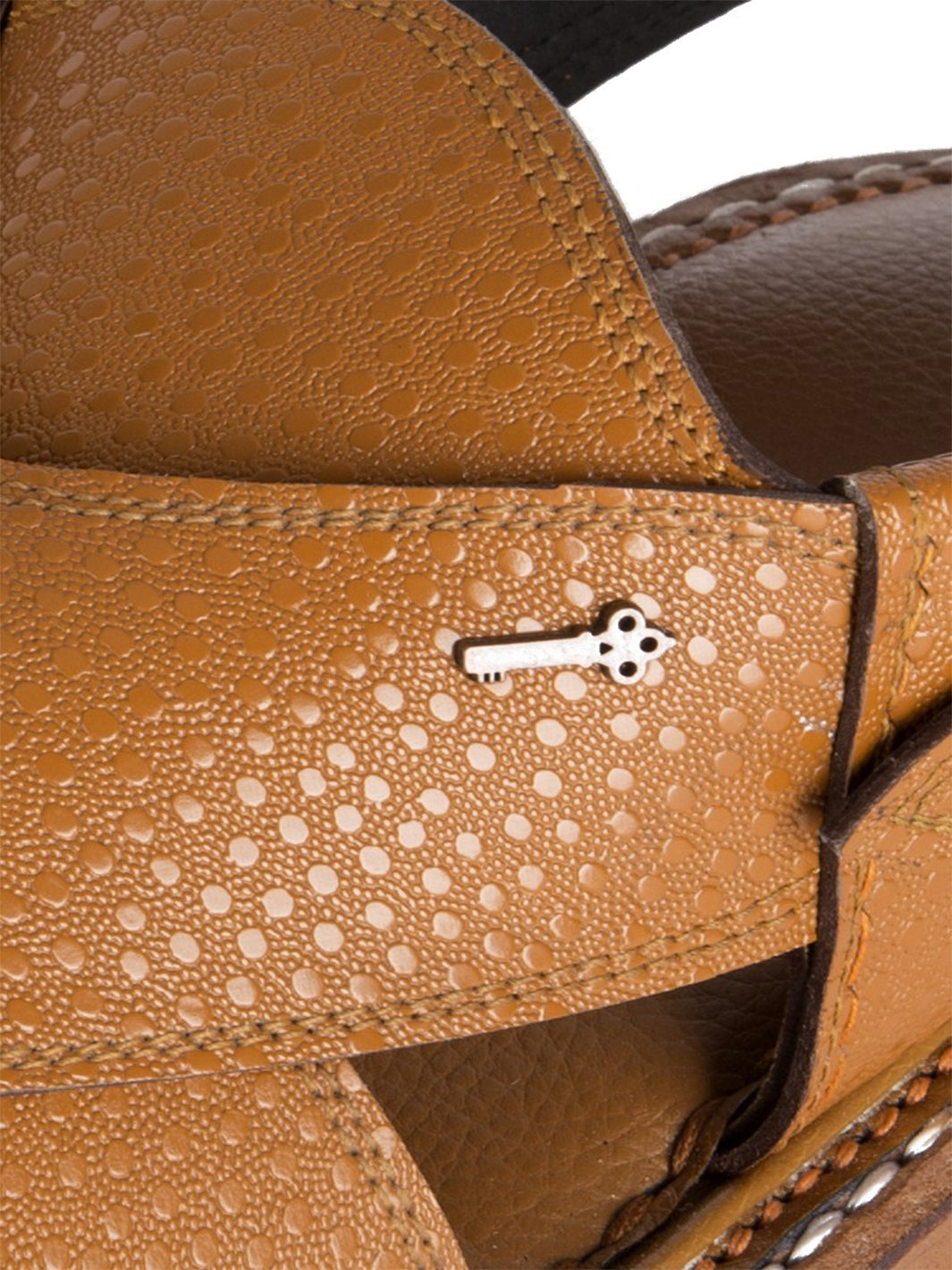 Brown Leather Peshawari Chappal - MFW-HCK-072