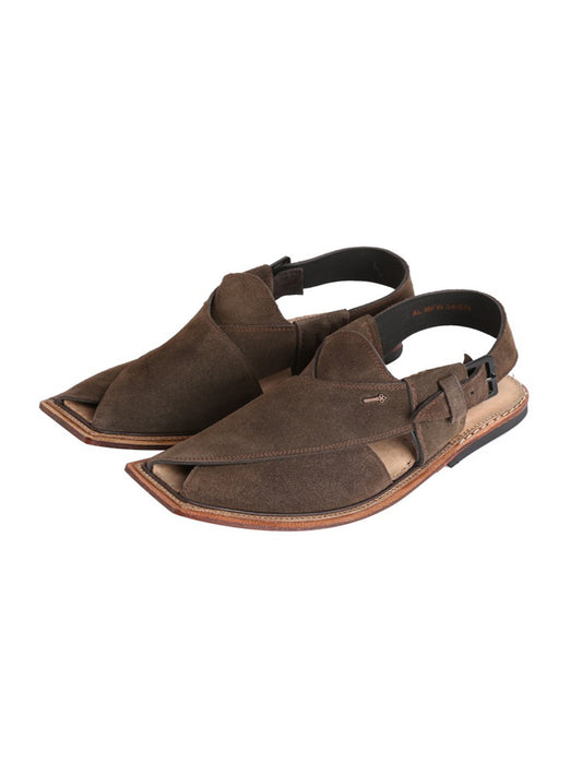 Brown Peshawari Chappal - AL-MFW-SU-076