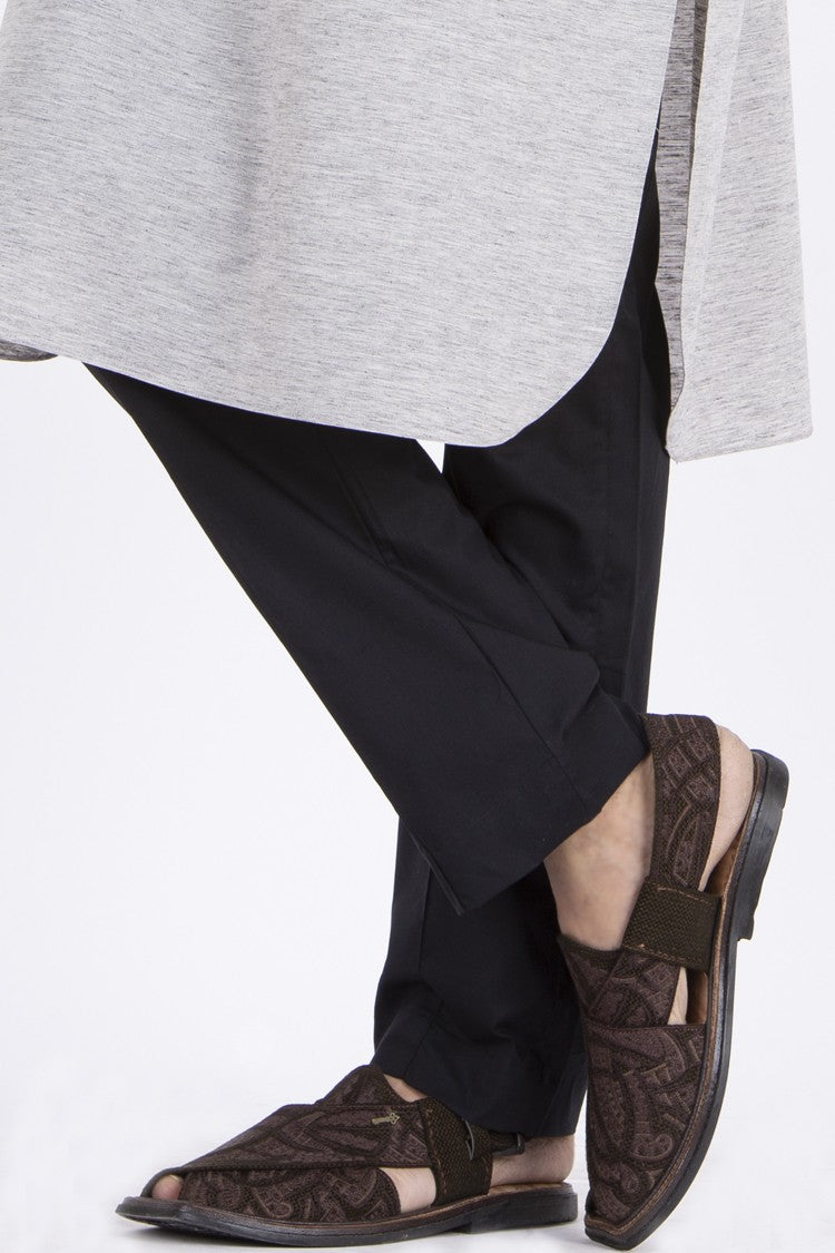 Black Cotton Men Trouser - AL-MTR-008