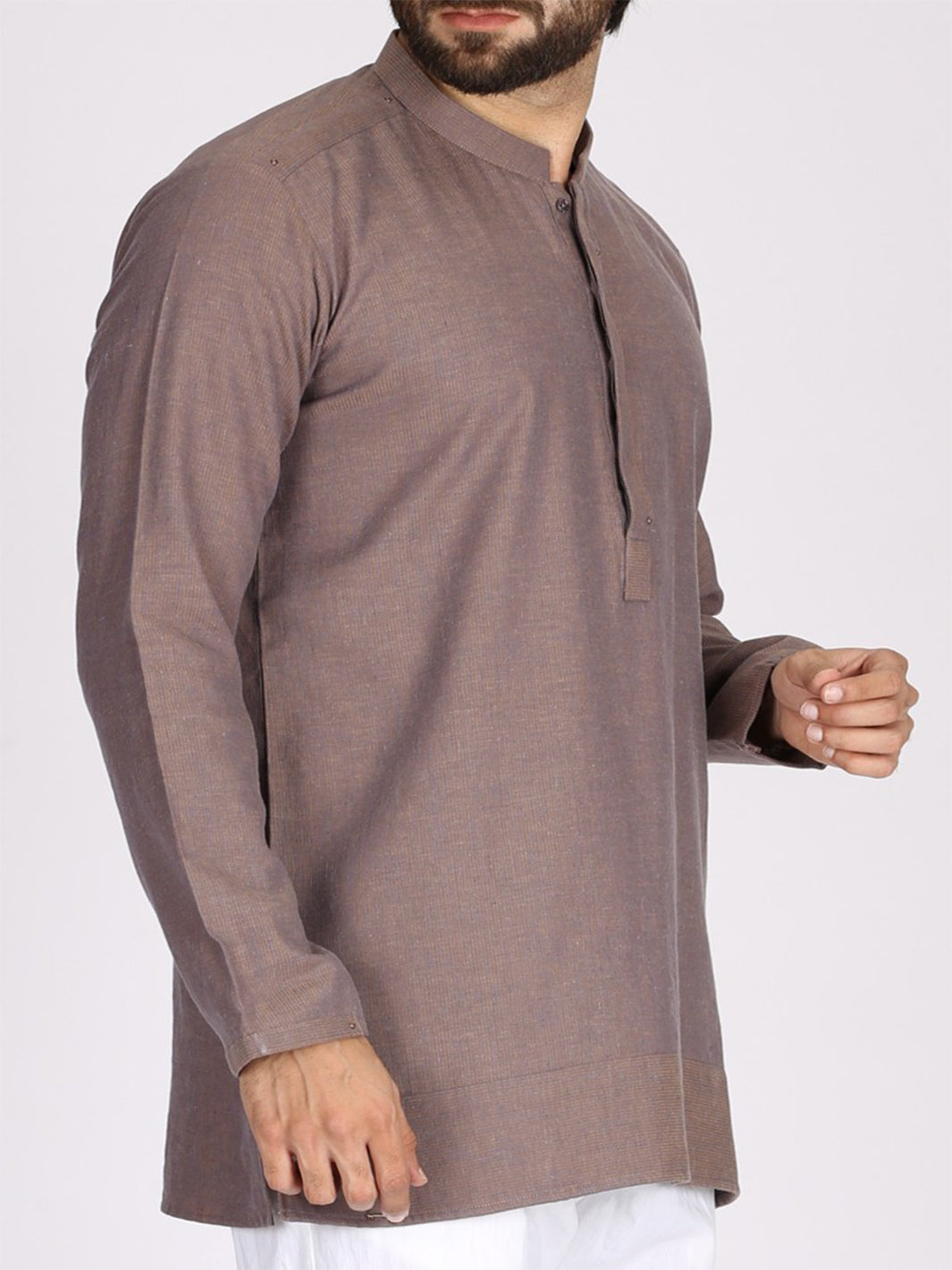 Light Purple Cotton Short Kurta - AL-SK-003