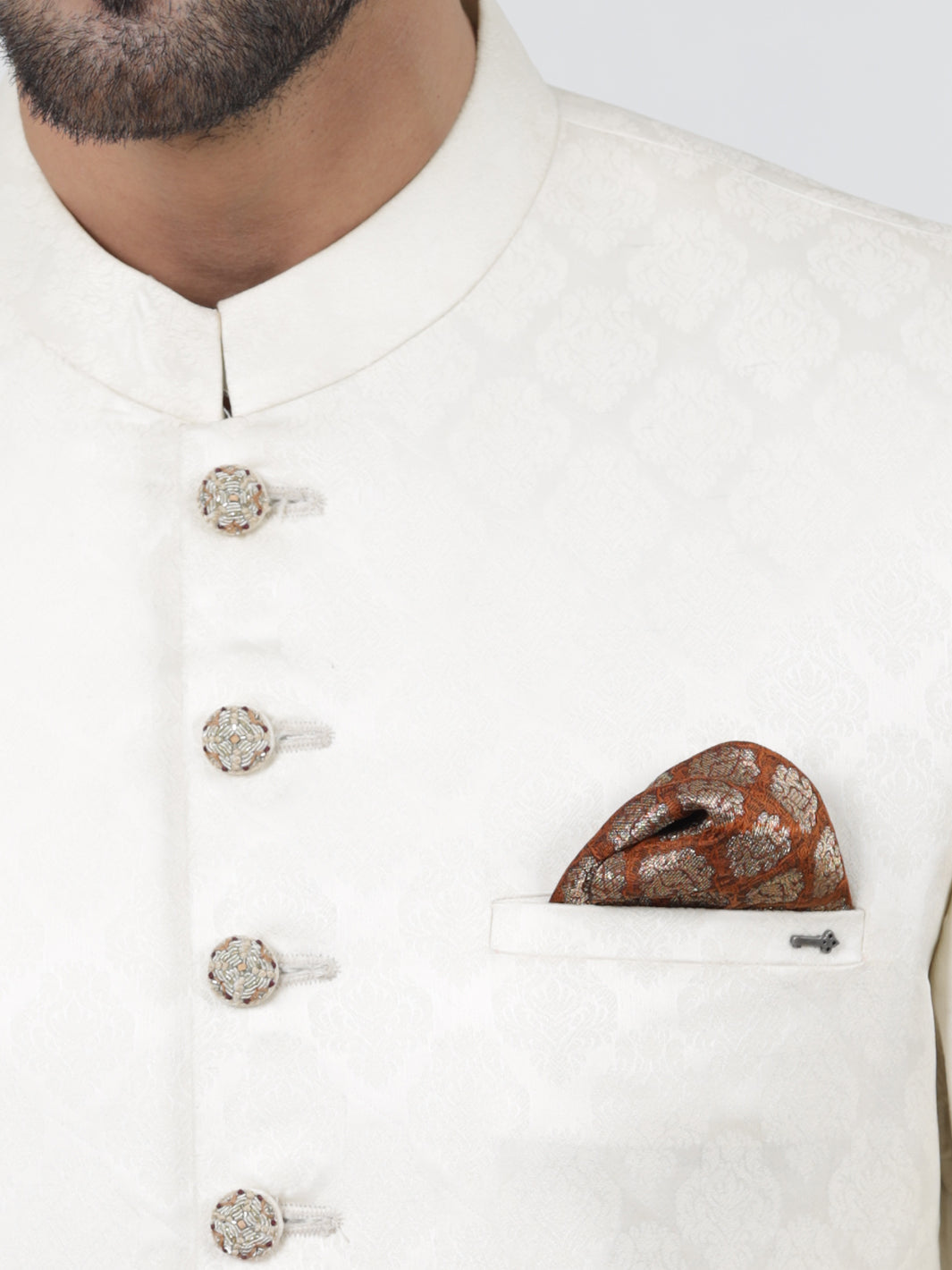 Off White Men Sherwani - AL-SW-124