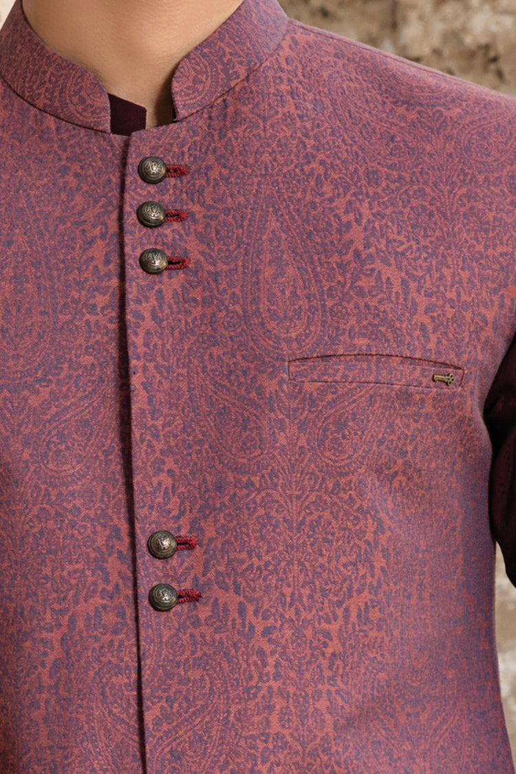 Maroon Blended Waistcoat - WC-264