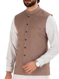 Light Brown Blended Waistcoat - AL-WC-282