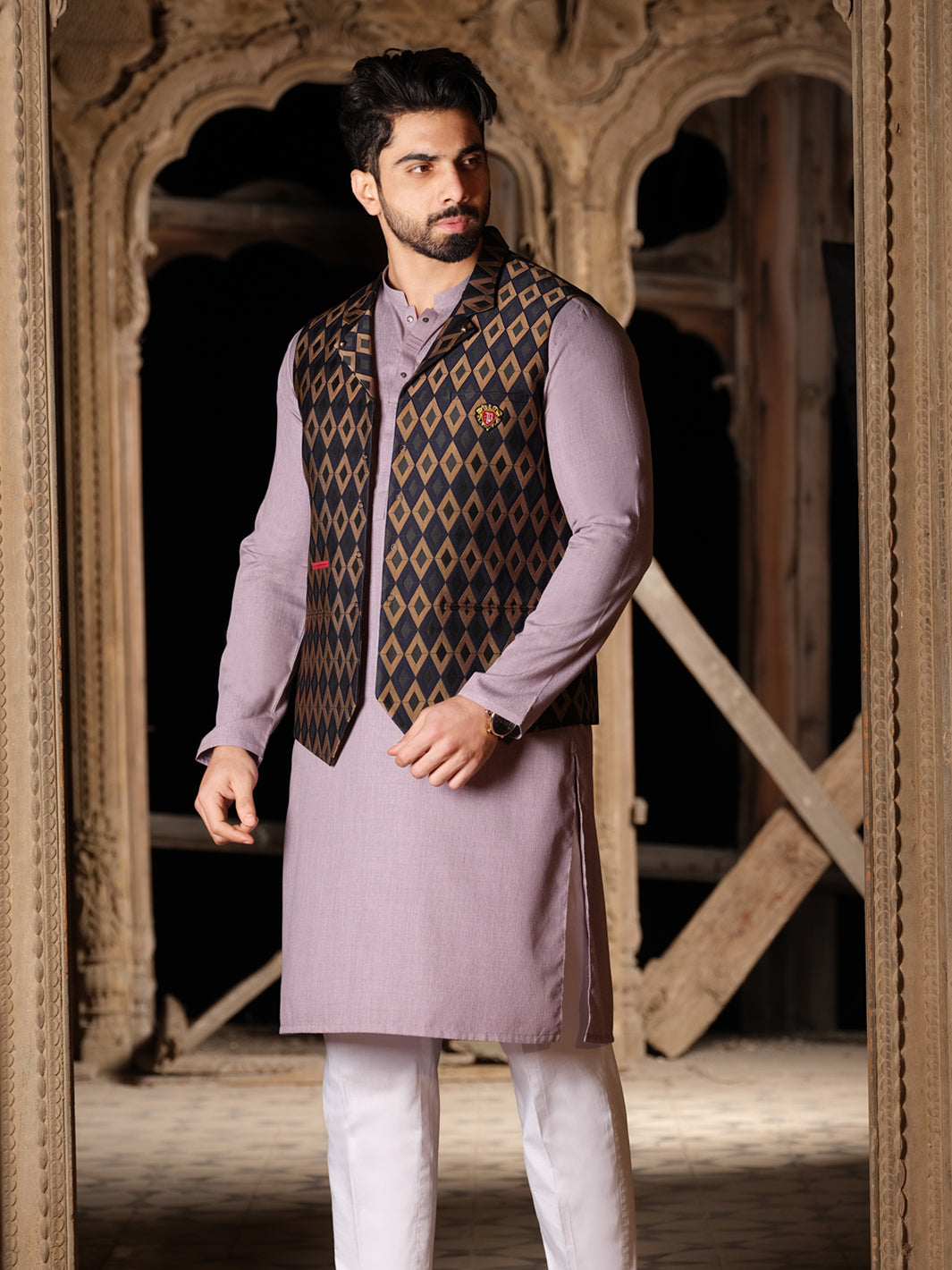 Blue Blended Waistcoat - AL-WC-317