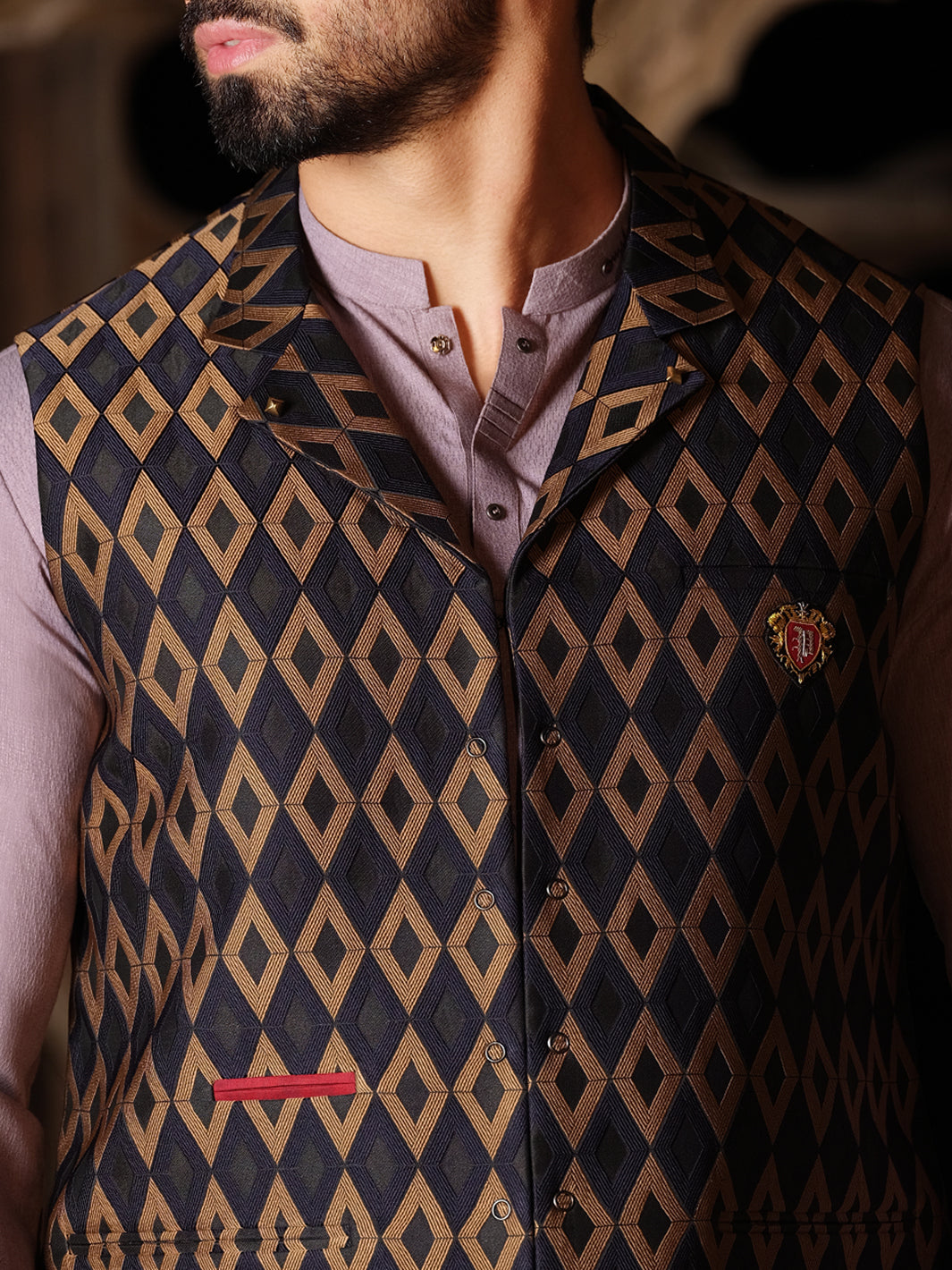Blue Blended Waistcoat - AL-WC-317