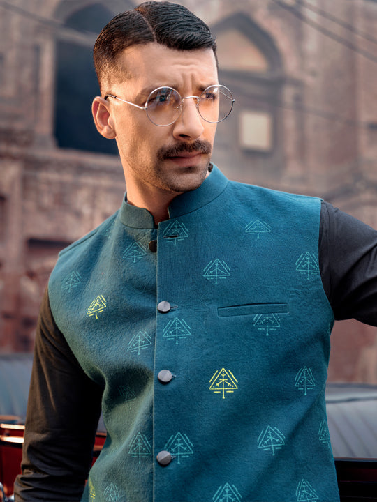 Bottle Green Blended Waistcoat - AL-WC-417