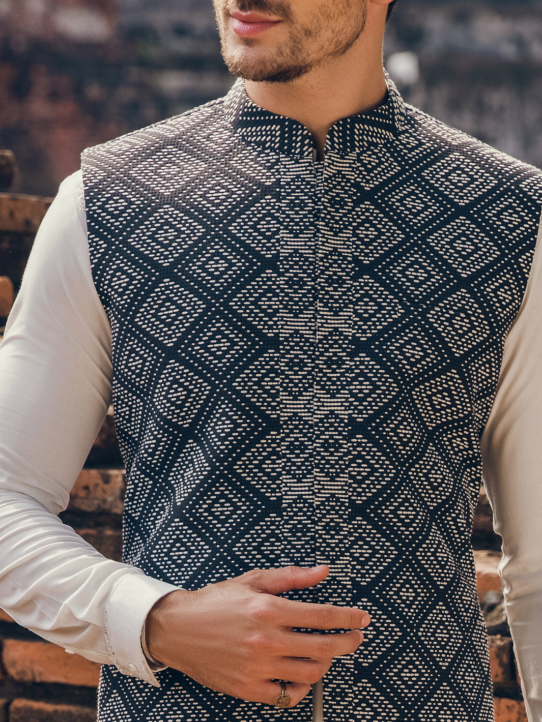 Black Blended Waistcoat - AL-WC-490