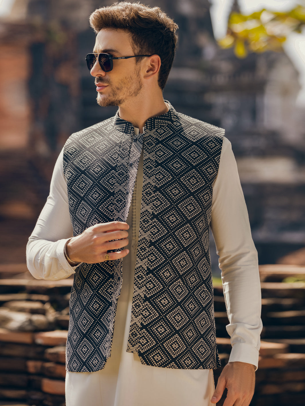 Black Blended Waistcoat - AL-WC-490