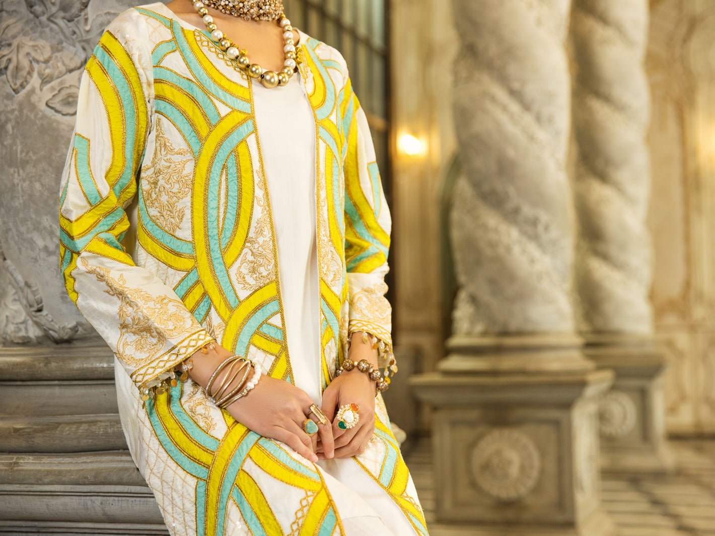 White Raw Silk 2Pc Stitched - ALP-2PS-LKS-1277
