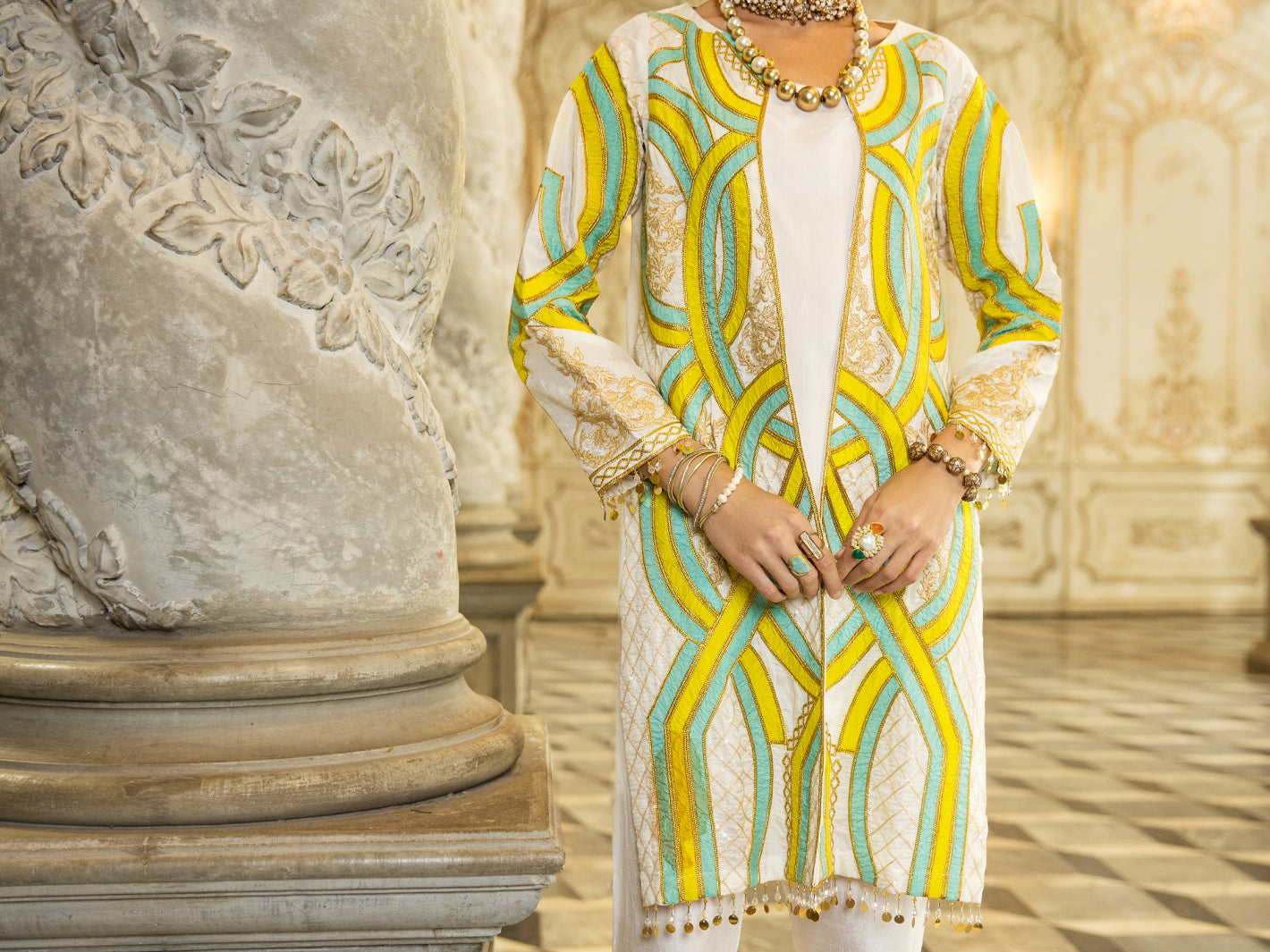 White Raw Silk 2Pc Stitched - ALP-2PS-LKS-1277