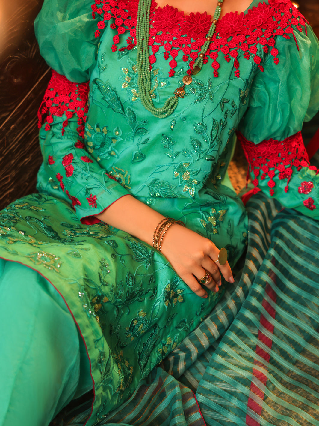 Turquoise Modal 3Pc Stitched - ALP-3PS-1288