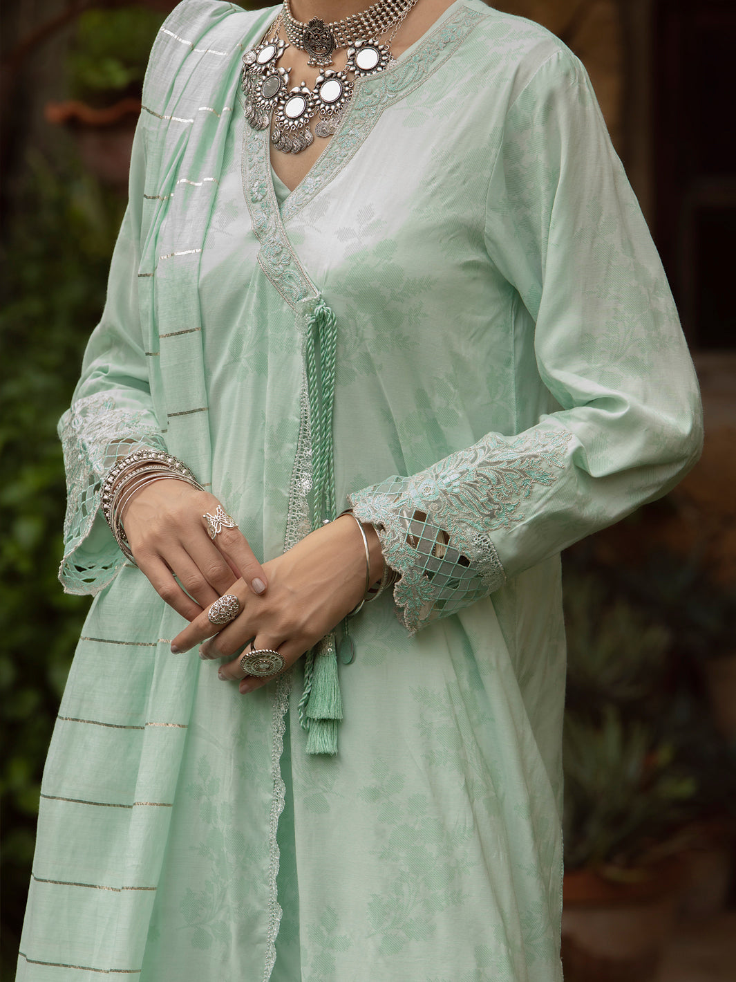 Mint Green 3 Piece Unstitched - ALP-3PS-1401
