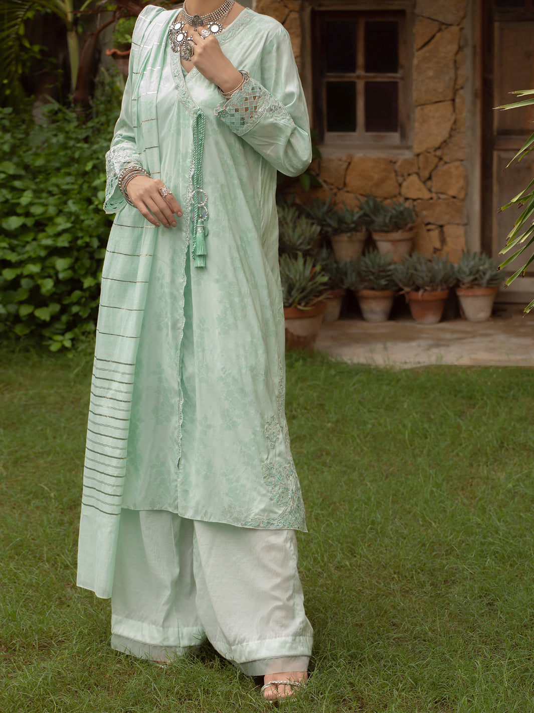 Mint Green 3 Piece Unstitched - ALP-3PS-1401