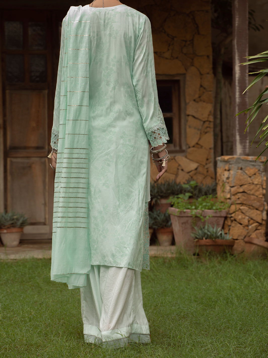 Mint Green 3 Piece Unstitched - ALP-3PS-1401
