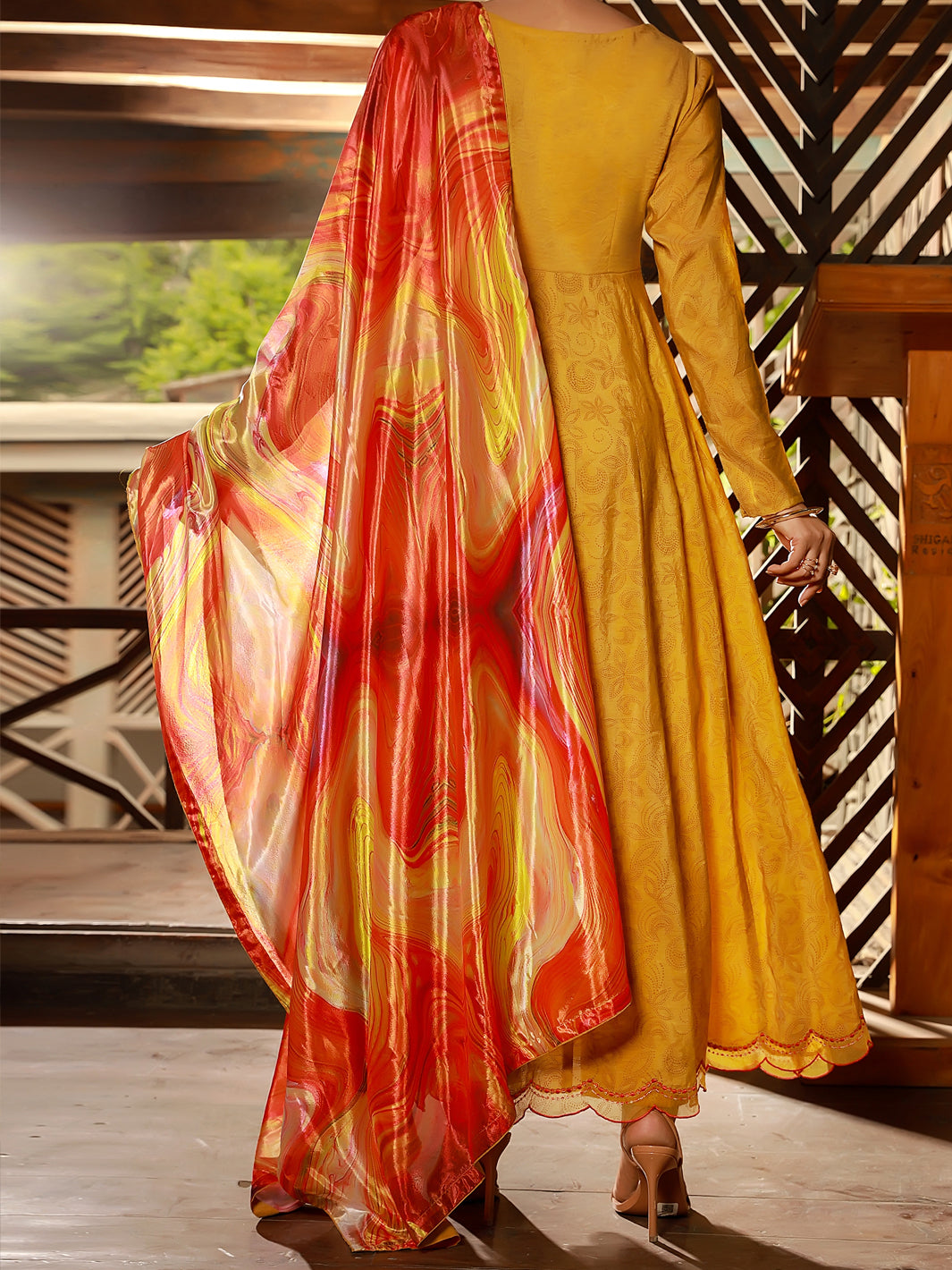 Mustard 3 Piece Stitched - ALP-3PS-1403
