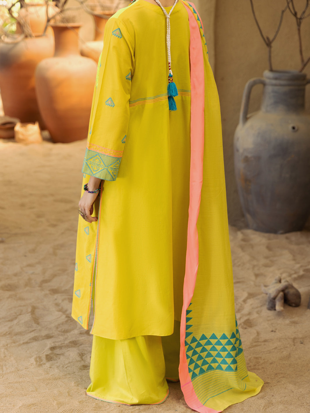 Lime Green Lawn 3 Piece Stitched - ALP-3PS-1580