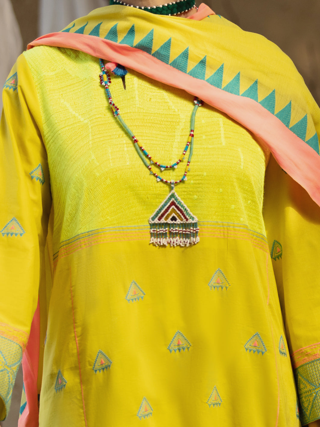 Lime Green Lawn 3 Piece Stitched - ALP-3PS-1580
