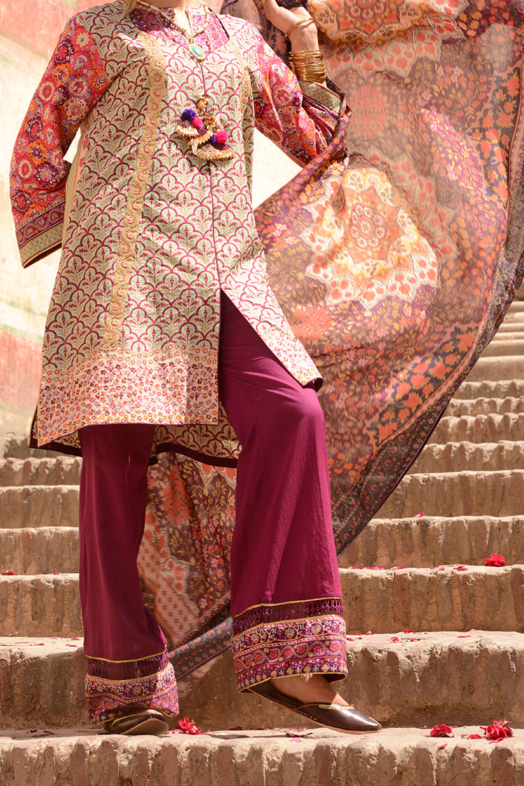 Pink Lawn 3Pc Unstitched - ALP-3PS-518