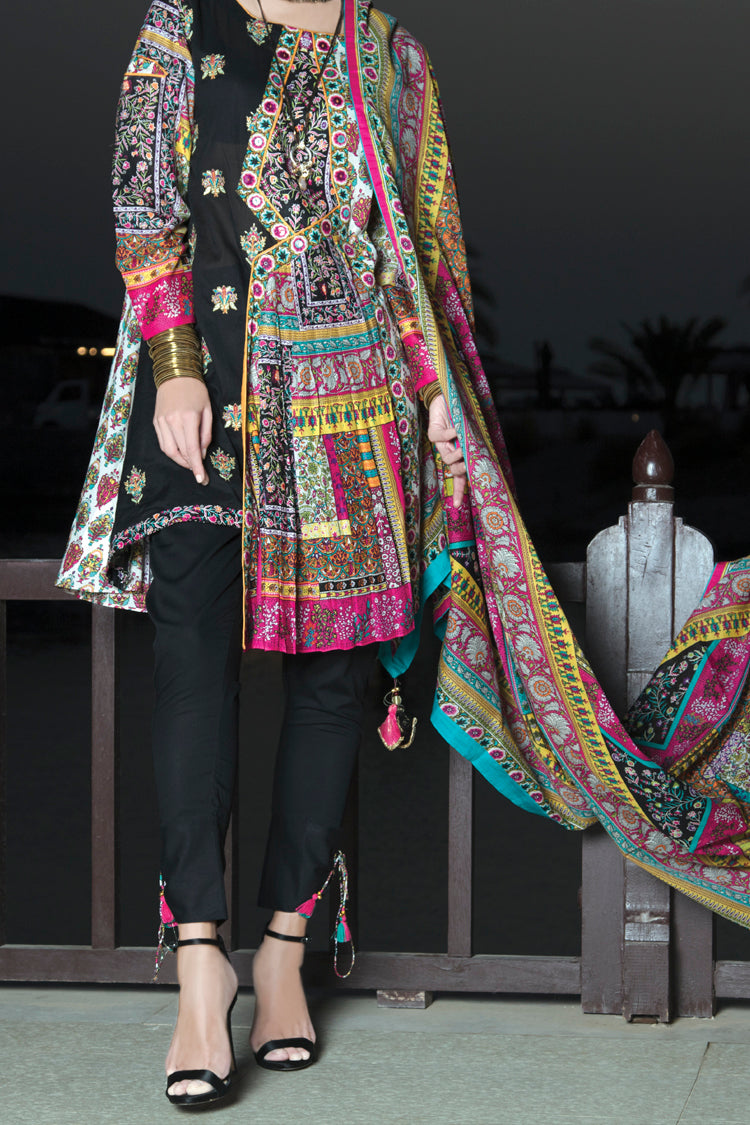 Pink Lawn 3 Piece Stitched - ALP-545