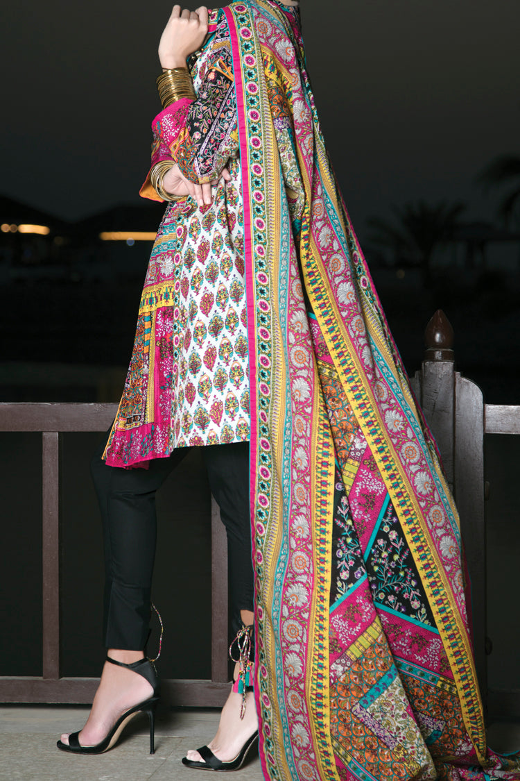 Pink Lawn 3 Piece Stitched - ALP-545