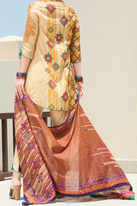 Mustard Lawn 3Pc Stitched - ALP-546