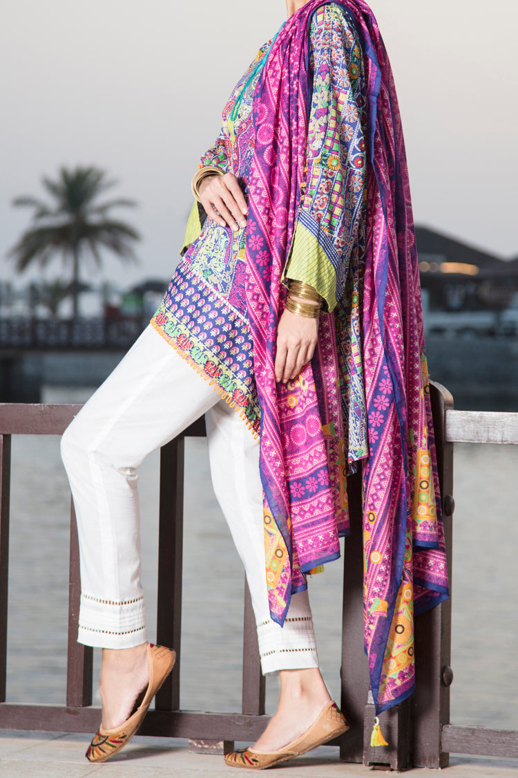 Blue 3Pc Stitched - ALP-3PS-550