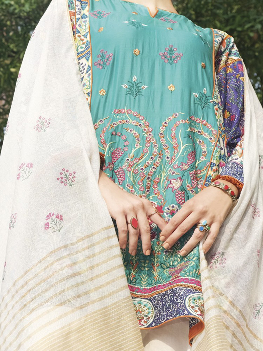 Blue Lawn 3 Piece Stitched - ALP-617