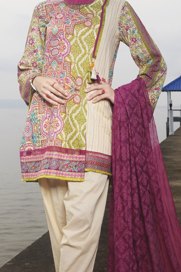 Green Lawn 3 Piece Stitched - ALP-618