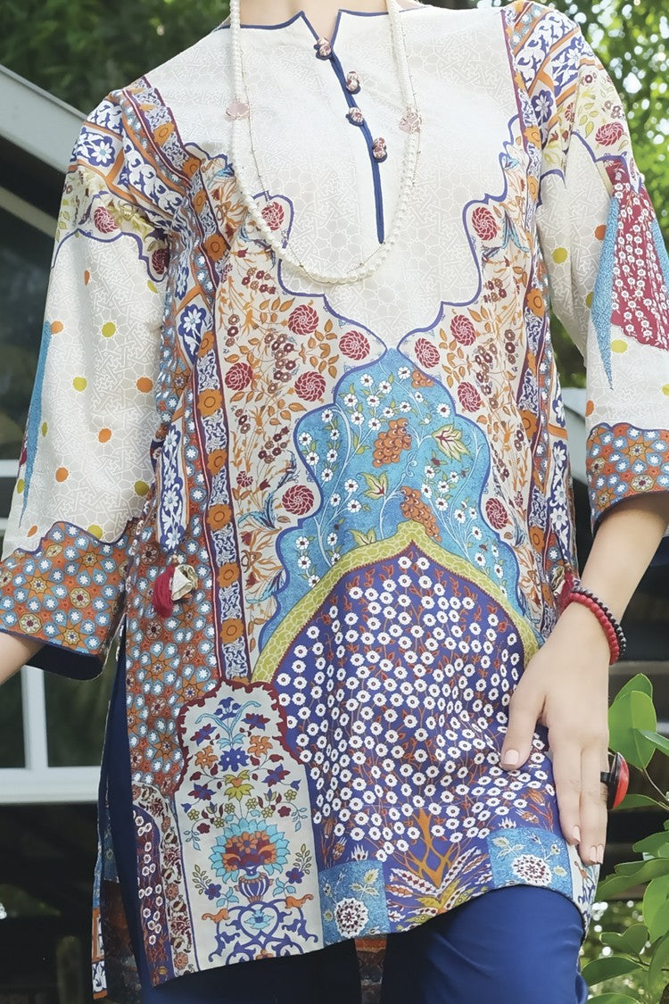 White Lawn 3 Piece Stitched - ALP-620
