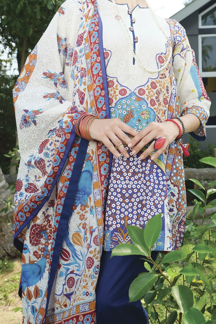 White Lawn 3 Piece Stitched - ALP-620