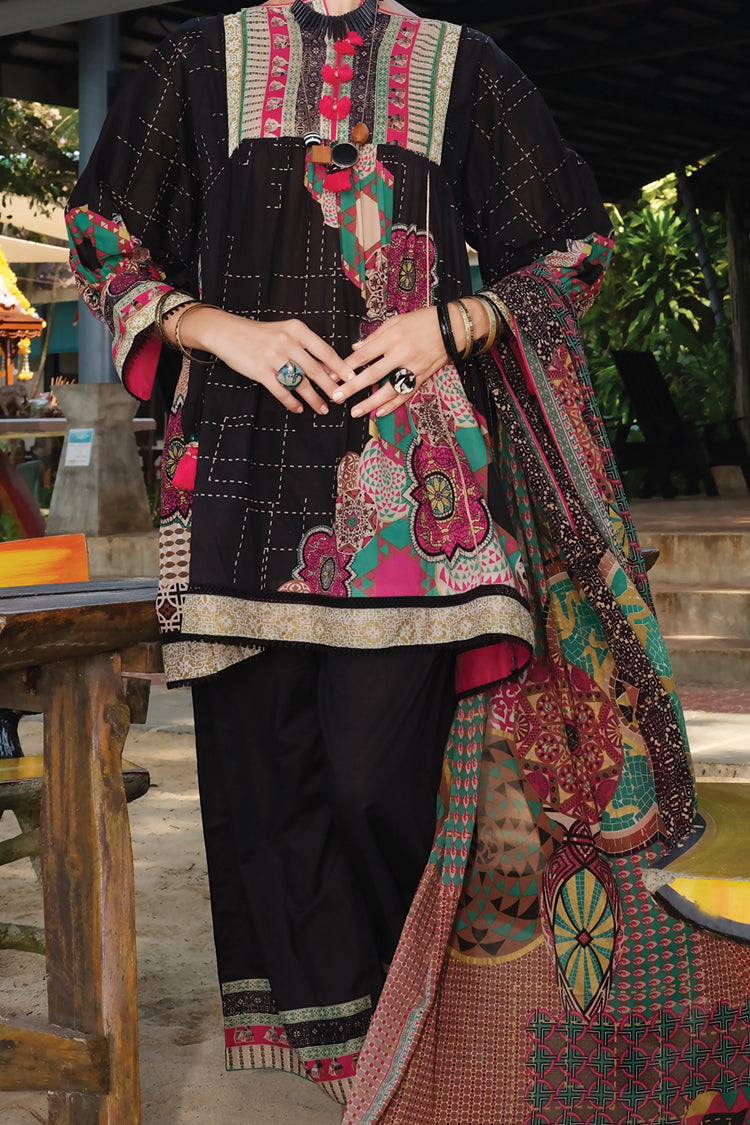 Black Lawn 3 Piece Unstitched - ALP-621