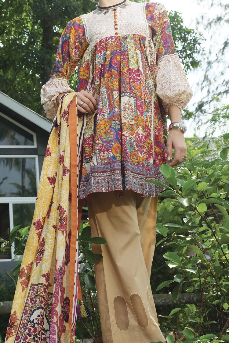 Multicolor Lawn 3 Piece Unstitched - ALP-624