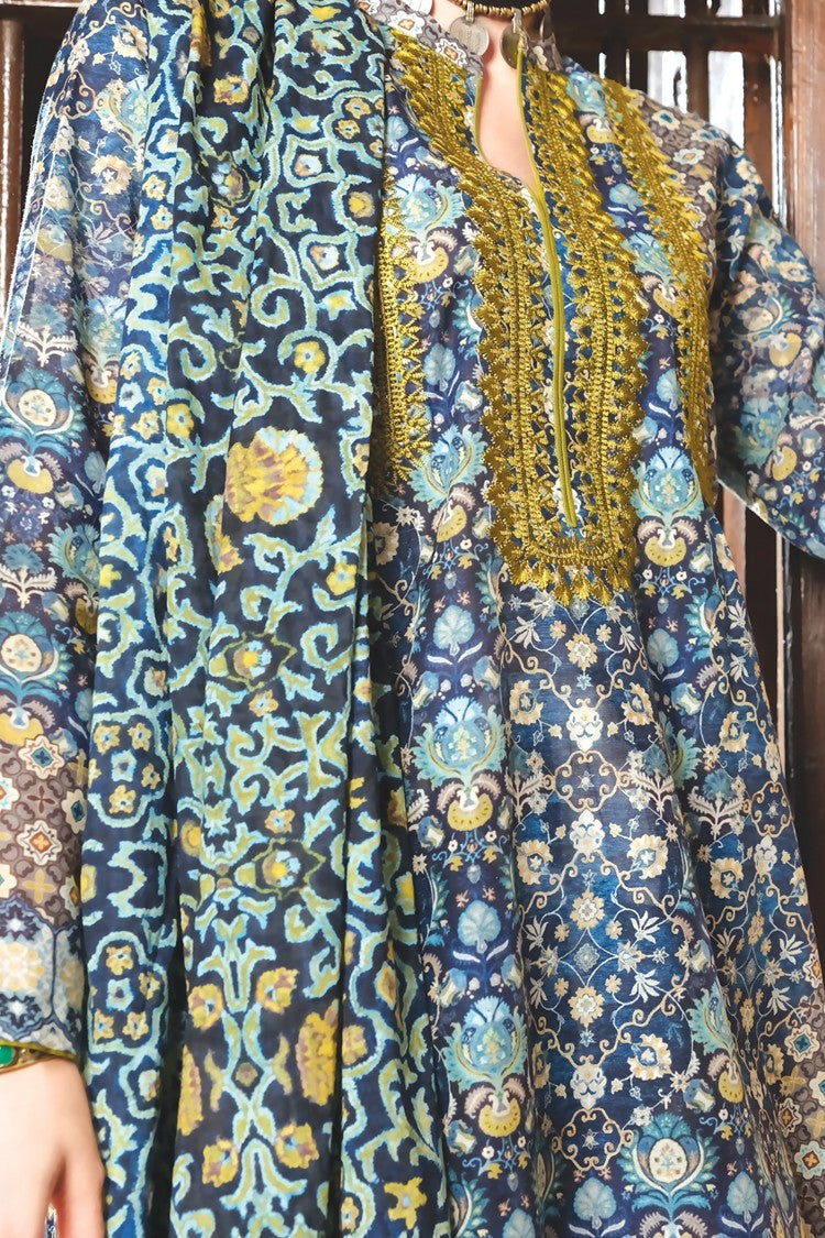 Blue Lawn 3Pc Stitched - ALP-746