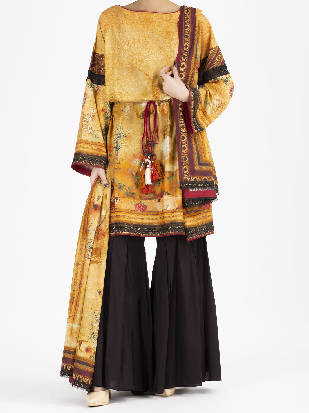 Yellow Lawn 2Pc Unstitched - ALP-2PS-864