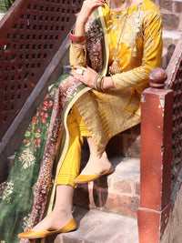 Mustard Viscose 3Pc Stitched - ALP-3PS-903