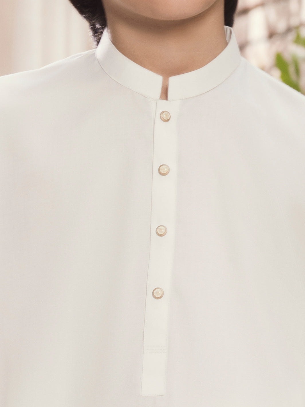 White Blended Boy Kameez Shalwar - ALT-KS-030A