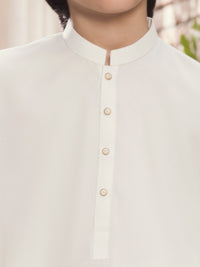 White Blended Boy Kameez Shalwar - ALT-KS-030A