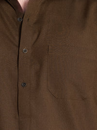 Brown Blended Kameez Shalwar - ALWA-KS-159